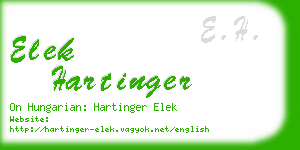 elek hartinger business card